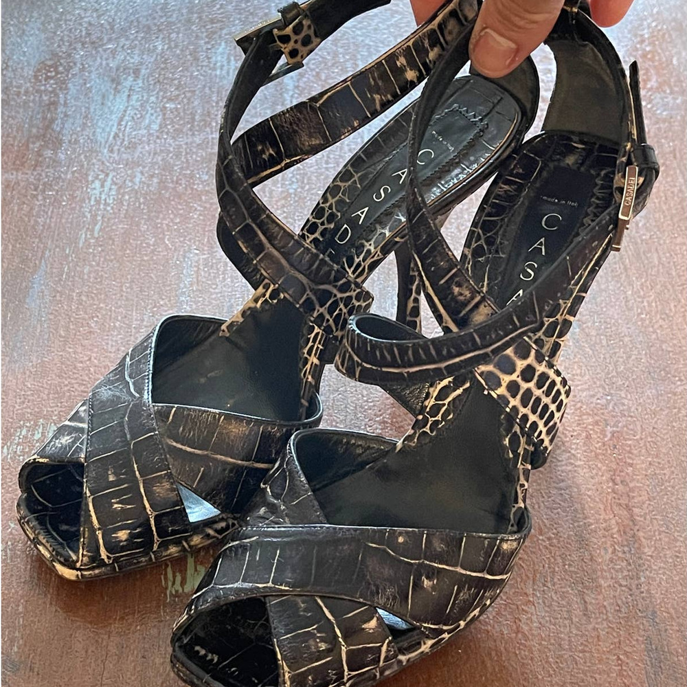 CASADEI Women's Italian Leather Heels Vero Cuoro Sz 6 - Picture 9 of 9